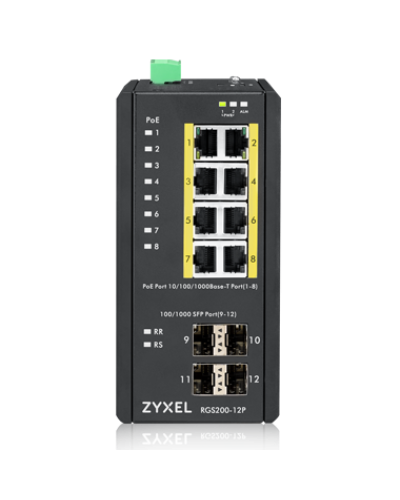 RGS200-12P-ZZ0101F. Промышленный L2 PoE+ коммутатор. ZYXEL в Ярославле