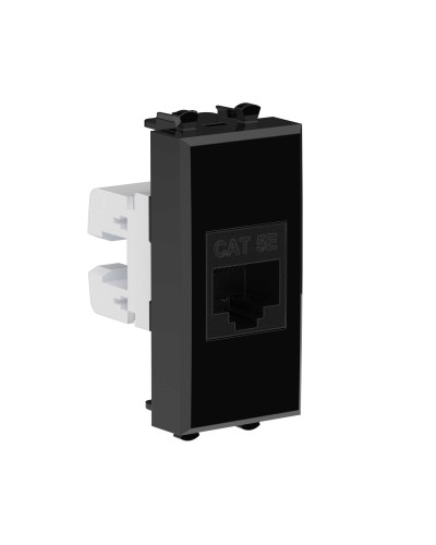 Розетка RJ-45, кат.5E, Avanti, 1 модуль, черный квадрат (4402661): Розетка компьютерная модульная в Ярославле