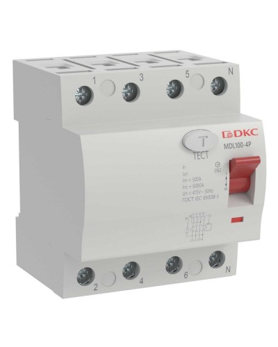 YON MAX MDL100 ВДТ, 4P, 30mA, 40A, АС (MDL100-4P2-40-AC). Автоматический выключатель дифференциальный (УЗО). ДКС в Ярославле