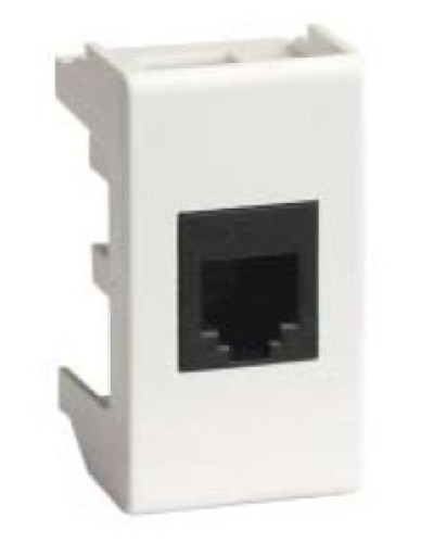 Розетка RJ-45 Viva 1 модуль белая (45048): Розетка компьютерная экранированная с одним разъёмом в Ярославле