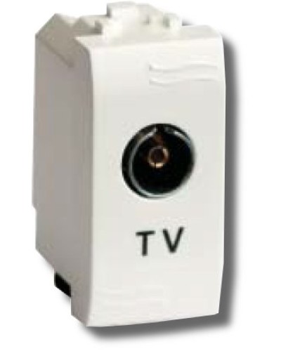 Розетка TV универсальная Brava 1 модуль белая (76721B): Розетка TV в Ярославле
