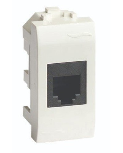 Розетка RJ-45 Brava 1 модуль слоновая кость (75654S): Розетка компьютерная с одним разъёмом в Ярославле