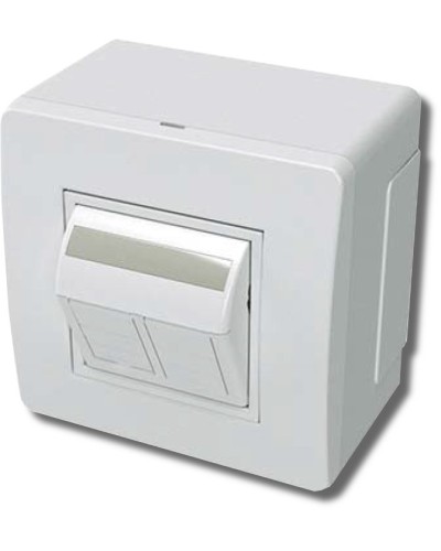 Коробка в сборе с 2 розетками RJ45, кат.5е, белая (10656): Коробка в сборе в Ярославле