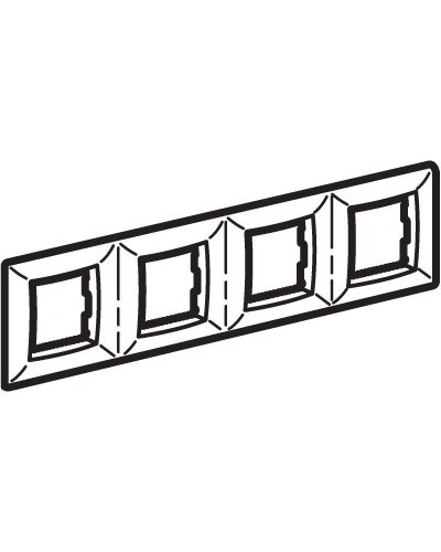 Рамка на 2+2+2+2 модуля (четырехместная), белая (75014W): Рамка четырехместная, Brava в Ярославле