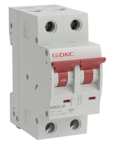 YON max MD63S 2P 6А 4,5кА C (MD63S-2PC6). Автоматический выключатель. ДКС в Ярославле