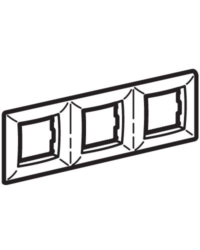 Рамка на 2+2+2 модуля (трехместная), белая (75013W): Рамка трехместная, Brava в Ярославле