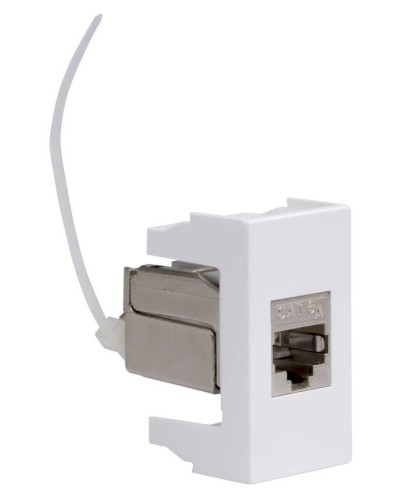 Розетка RJ-45 Viva 1 модуль кат.6A белая (45078). Розетка компьютерная экранированная с одним разъёмом. ДКС в Ярославле