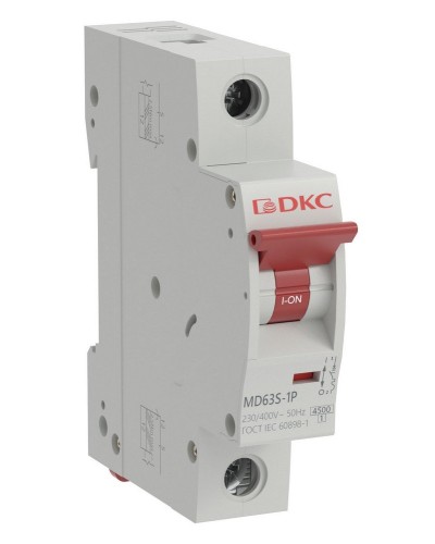 YON max MD63S 1P 6А 4,5кА C (MD63S-1PC6). Автоматический выключатель. ДКС в Ярославле