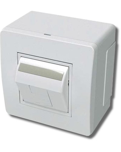 Коробка в сборе с 1 розеткой RJ45, кат.5е, белая (10665): Коробка в сборе в Ярославле