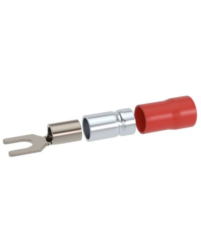 Наконечник вилочный НВИ 0,25-1,5 М5 (D5,3мм) (100 шт) (2A15P-DS-PVC). Наконечник вилочный с изолированным фланцем ПВХ, двойная гильза. ДКС в Ярославле