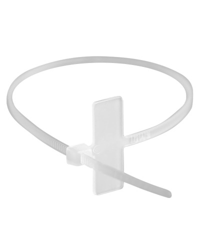 Хомут 2,5x110 белый (100шт) (252110SR-M): Хомут маркировочный, горизонтальная табличка под замком 20x9 в Ярославле