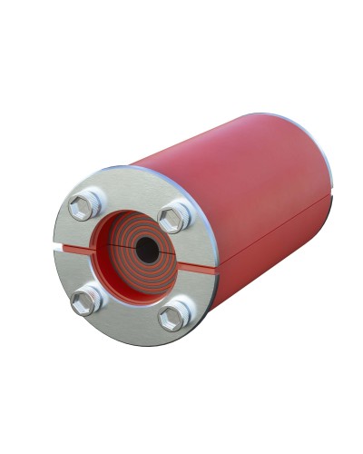 Проходка круглая, нержавеющая, D75х70 мм с проемом 40х40 мм (DXF3122): Проходка круглая, нержавеющая, с проёмом в Ярославле