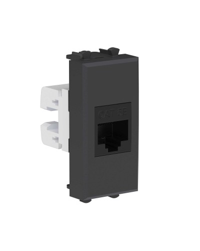 Розетка RJ-45, кат.5E, Avanti, 1 модуль, черный матовый (4412661): Розетка компьютерная модульная в Ярославле