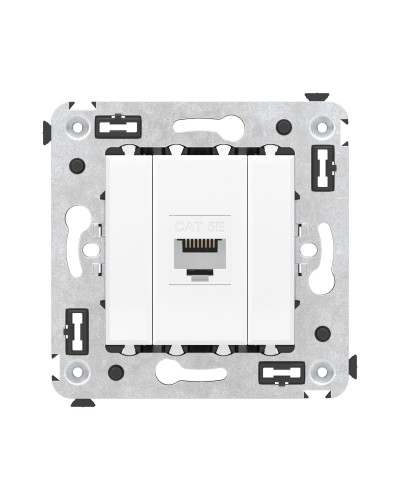 Розетка RJ-45 в стену, кат.5E, Avanti, одинарная, белое облако (4400663). Розетка компьютерная. ДКС в Ярославле