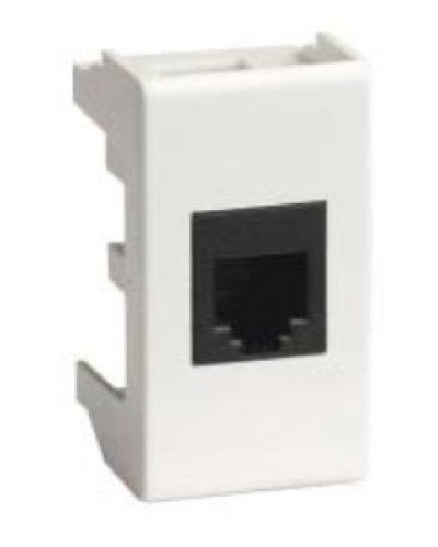 Розетка RJ-45 Viva 1 модуль белая (45038): Розетка компьютерная с одним разъёмом в Ярославле