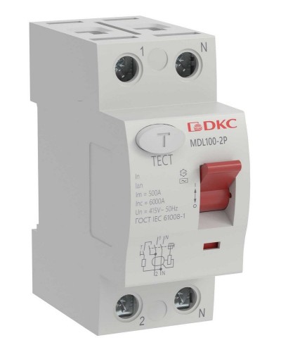 YON MAX MDL100 ВДТ, 2P, 30mA, 25A, АС (MDL100-2P2-25-AC). Автоматический выключатель дифференциальный (УЗО). ДКС в Ярославле