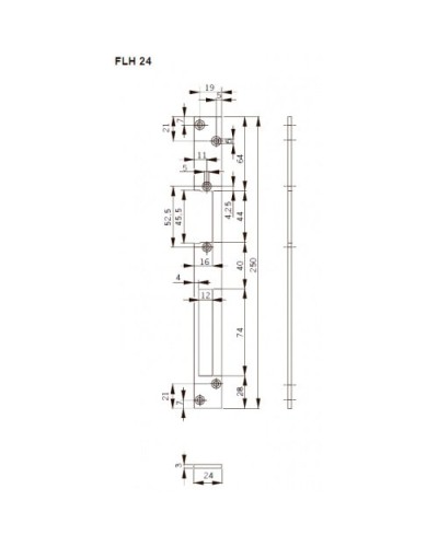 FLH24. Запорная планка длинная. dormakaba в Ярославле