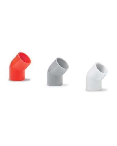 Ecoplast поворот 45гр., для аспирационной системы D25, АБС, серый (10 шт) (49225-10GR). Поворот для аспирационной системы. Экопласт в Ярославле