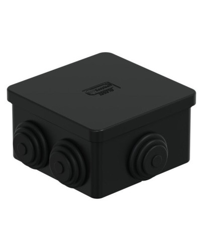 Коробка JBS070 70х70х40, 6 вых., IP44, черная (44056BL-1). Коробка монтажная. Экопласт в Ярославле