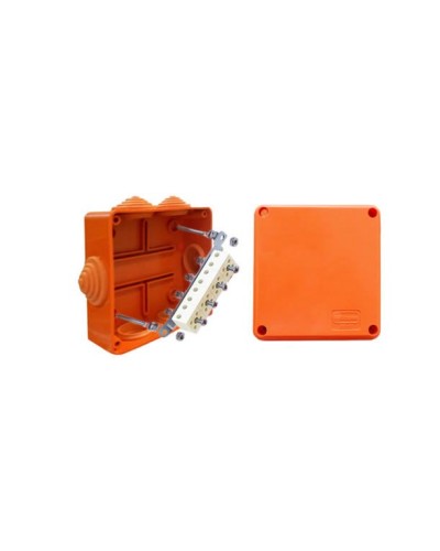 Коробка JBS100 100х100х55, 6 вых., 4P (0,15…4мм²) (43147HF): Коробка монтажная, огнестойкая, без галогена в Ярославле