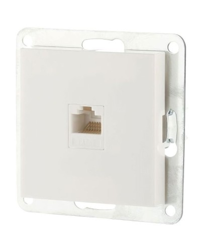 Розетка RJ-45 кат.5е с накладкой, белый LK80 (846104-1). Розетка компьютерная. Экопласт в Ярославле