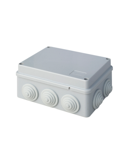 Коробка JBS150 150х110х70, 10 вых., 5P (1,5…6мм²) серая (43029HF-GR). Коробка монтажная, огнестойкая, без галогена. Экопласт в Ярославле