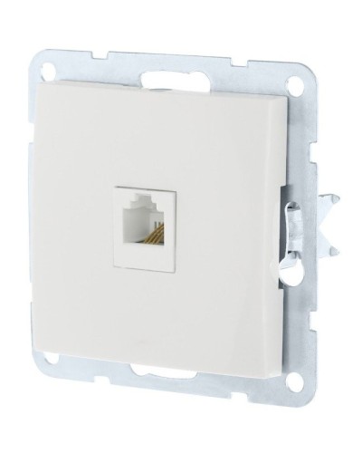 Розетка RJ-45 кат. 5е с накладкой, белый LK60 (866104-1). Розетка компьютерная. Экопласт в Ярославле