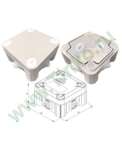 КМ-1010(П)-IP55. Коробка монтажная. Гефест в Ярославле