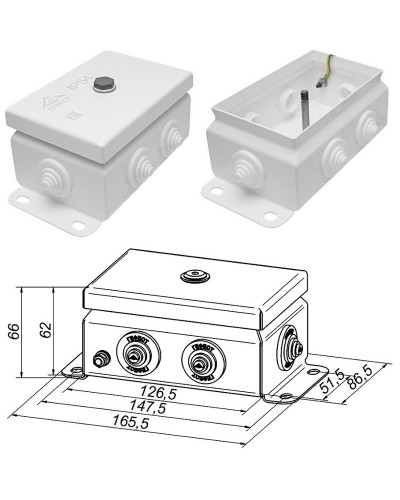 КМ IP55-0812 (без DIN рейки). Коробка монтажная электротехническая. Гефест в Ярославле