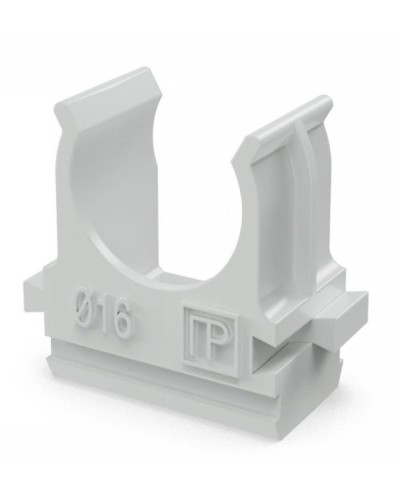 Крепеж-клипса для труб АБС-пластик в п/э D16 (100 шт) (PR.02616). Крепление для труб ПВХ. Промрукав в Ярославле