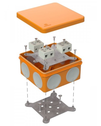 Коробка огнестойкая 100х100х50 (60-0300-FR10.0-6). Коробка огнестойкая для открытой установки. Промрукав в Ярославле