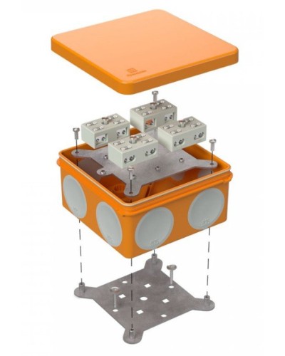 Коробка огнестойкая 100х100х50 (60-0300-FR6.0-4-8-Р Е15-Е60). Коробка огнестойкая для открытой установки. Промрукав в Ярославле