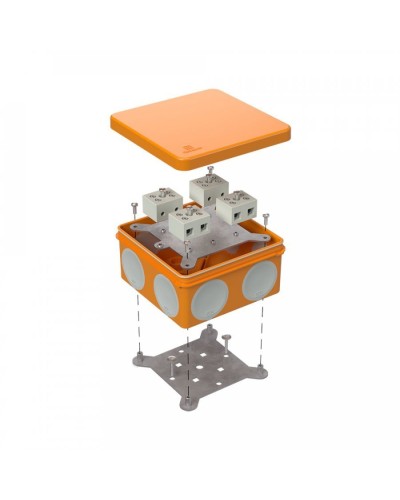 Коробка огнестойкая 100х100х50 (60-0300-FR10.0-8). Коробка огнестойкая для открытой установки. Промрукав в Ярославле