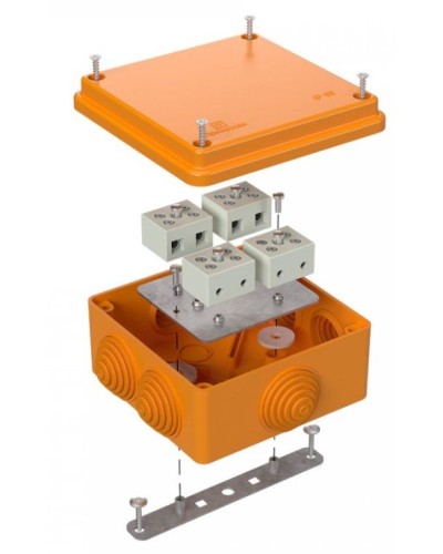 Коробка огнестойкая 100х100х50 для о/п (40-0300-FR2.5-8). Коробка огнестойкая для открытой установки. Промрукав в Ярославле
