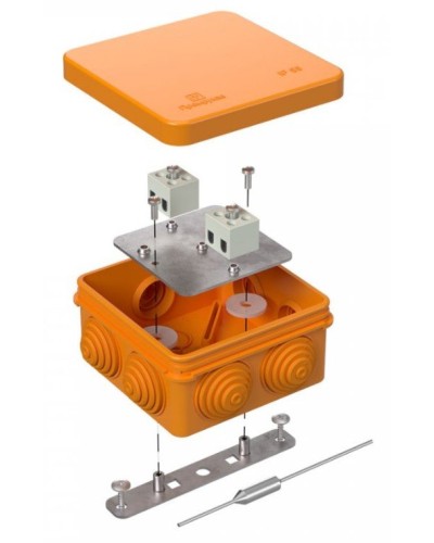 Коробка огнестойкая 80х80х40 (40-0210-FR1.5-4-П). Коробка огнестойкая для открытой установки. Промрукав в Ярославле