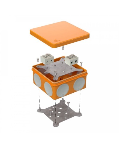 Коробка огнестойкая 60-0300-FR2.5-4 Е15-Е120 100х100х50. Коробка огнестойкая для открытой установки. Промрукав в Ярославле