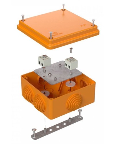 Коробка огнестойкая 100х100х50 (40-0300-FR1.5-4). Коробка огнестойкая для открытой установки. Промрукав в Ярославле