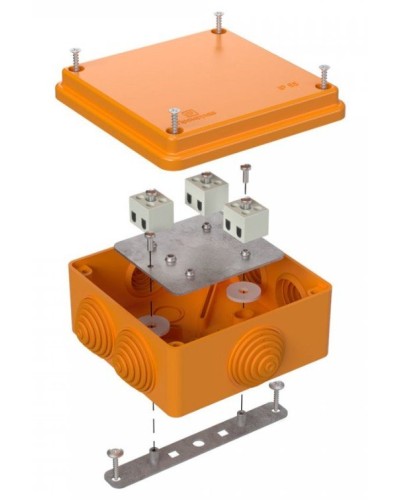 Коробка огнестойкая 100х100х50 (40-0300-FR1.5-6). Коробка огнестойкая для открытой установки. Промрукав в Ярославле