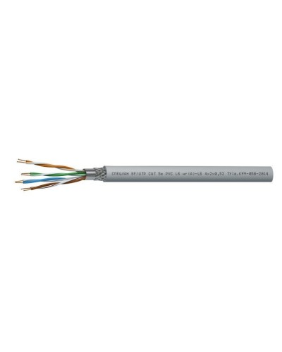 СПЕЦЛАН SF/UTP Cat 5e PVC LSнг(А)-LS 2х2х0,52. Кабель «витая пара» (LAN) для структурированных систем связи. Спецкабель в Ярославле