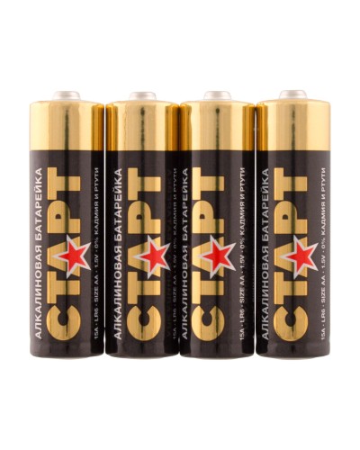 СТАРТ LR6-SH4-BOX (1,5 В, AA, LR6), упак. 4 шт.. Алкалиновые батарейки. СТАРТ в Ярославле