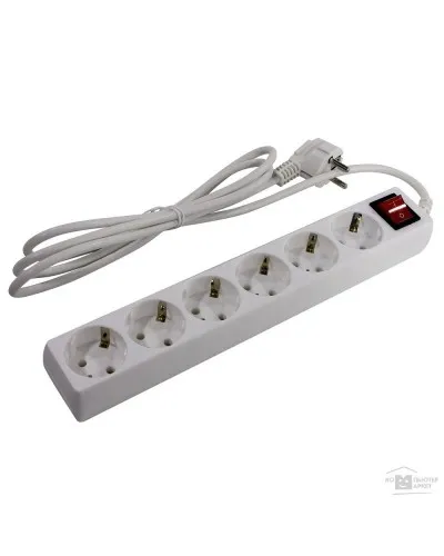 SP6W-250. Сетевой фильтр 6 розеток, 5м, белый. 5bites в Ярославле