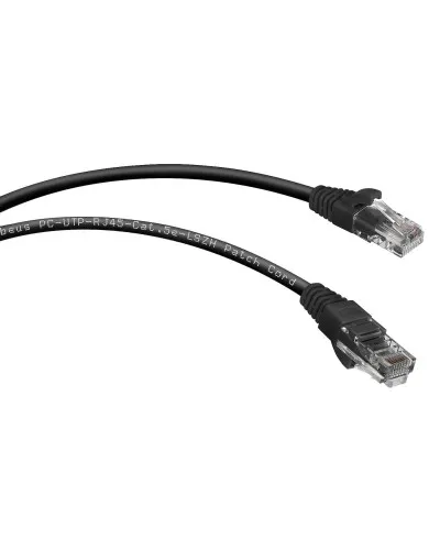 PC-UTP-RJ45-Cat.5e-1m-BK-LSZH (9537c), чёрный. Патч-корд медный. CABEUS в Ярославле