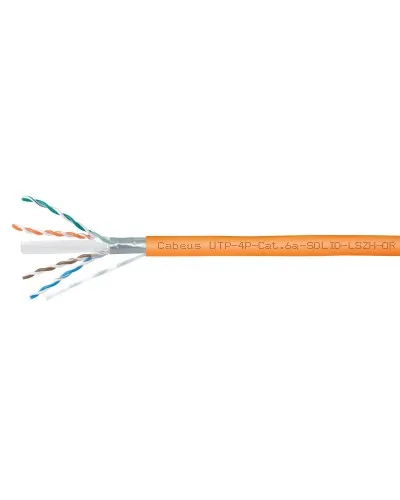 UTP-4P-Cat.6a-SOLID-LSZH-OR (11374c). Кабель «витая пара» (LAN) для структурированных систем связи. CABEUS в Ярославле
