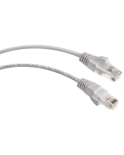 PC-UTP-RJ45-Cat.5e-2m (7213c), серый. Патч-корд медный. CABEUS в Ярославле
