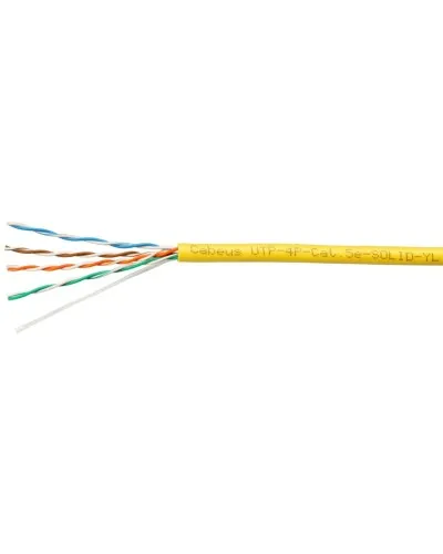 UTP-4P-Cat.5e-SOLID-LSZH-YL-100 (9780c-5). Кабель «витая пара» (LAN) для структурированных систем связи. CABEUS в Ярославле