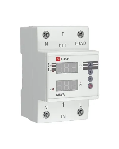 MRVA 50A PROxima (MRVA-50A). Реле напряжения и тока с дисплеем. EKF в Ярославле