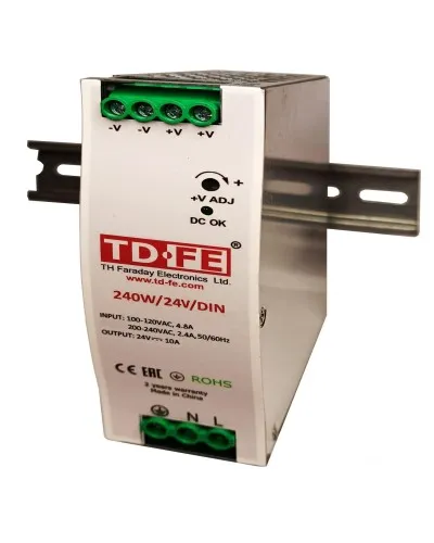 240W/24V/DIN. Источник вторичного электропитания резервированный. FARADAY в Ярославле