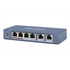 DS-3E0106HP-E. Коммутатор с питанием POE. Hikvision