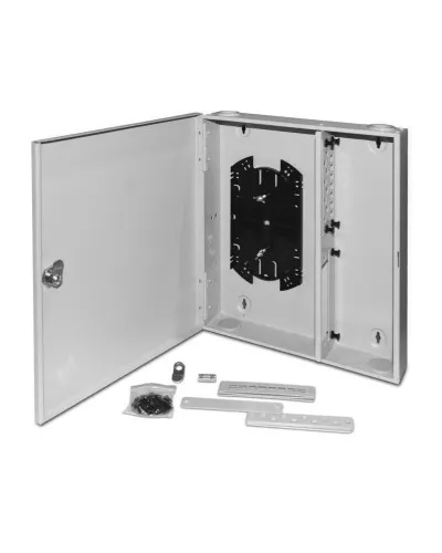 FO-WBX-4xSLT-W140H42-32UN-GY. Кросс оптический настенный. Hyperline в Ярославле