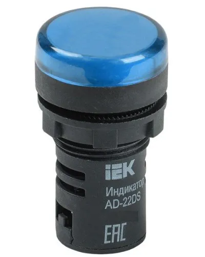 Лампа AD22DS (LED)матрица D22мм синий 230В (BLS10-ADDS-230-K07). Светосигнальный индикатор. IEK в Ярославле
